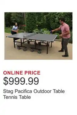 Costco Stag Pacifica Outdoor Table Tennis Table offer