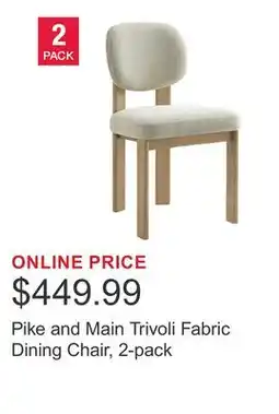 Costco Pike and Main Trivoli Fabric Dining Chair, 2-pack offer