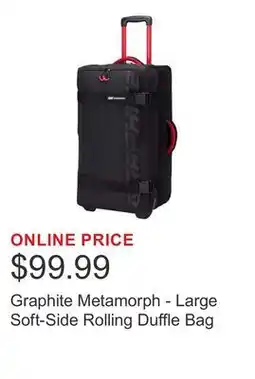 Costco Graphite Metamorph - Large Soft-Side Rolling Duffle Bag offer