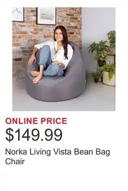 Costco Norka Living Vista Bean Bag Chair offer