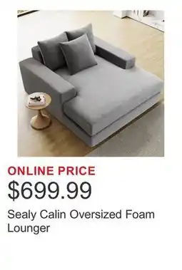 Costco Sealy Calin Oversized Foam Lounger offer