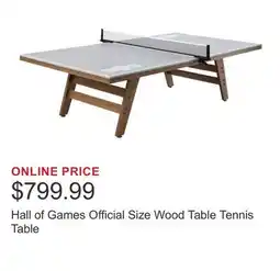 Costco Hall of Games Official Size Wood Table Tennis Table offer