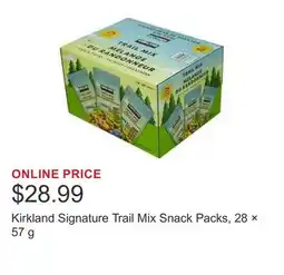 Costco Kirkland Signature Trail Mix Snack Packs, 28 × offer