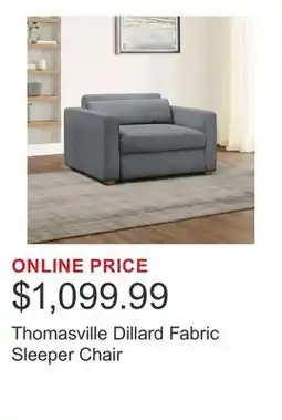 Costco Thomasville Dillard Fabric Sleeper Chair offer