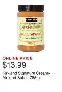 Costco Kirkland Signature Creamy Almond Butter offer