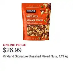 Costco Kirkland Signature Unsalted Mixed Nuts offer