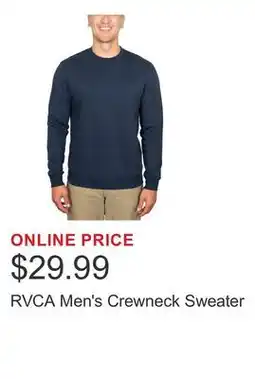 Costco RVCA Men's Crewneck Sweater offer