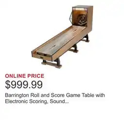 Costco Barrington Roll and Score Game Table with Electronic Scoring, Sound Effects and Game Balls offer