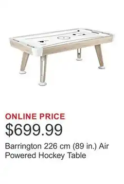 Costco Barrington 226 cm (89 in.) Air Powered Hockey Table offer