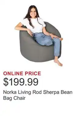 Costco Norka Living Rod Sherpa Bean Bag Chair offer