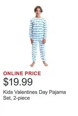Costco Kids Valentines Day Pajama Set, 2-piece offer
