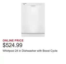 Costco Whirlpool 24 in Dishwasher with Boost Cycle offer