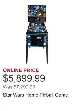 Costco Star Wars Home Pinball Game offer