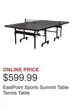 Costco EastPoint Sports Summit Table Tennis Table offer