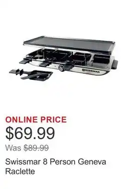 Costco Swissmar 8 Person Geneva Raclette offer