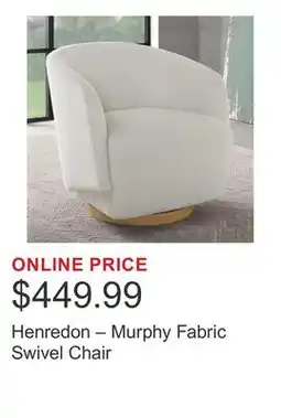 Costco Henredon – Murphy Fabric Swivel Chair offer