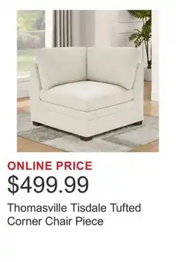 Costco Thomasville Tisdale Tufted Corner Chair Piece offer