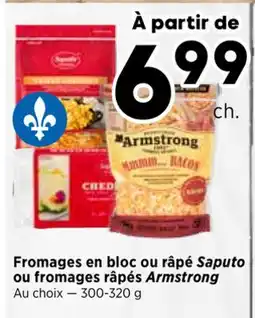 Val-Mont Fromages en bloc ou râpé Saputo ou fromages râpés Armstrong offer