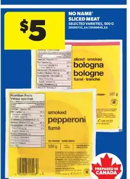 Real Canadian Superstore NO NAME SLICED MEAT offer