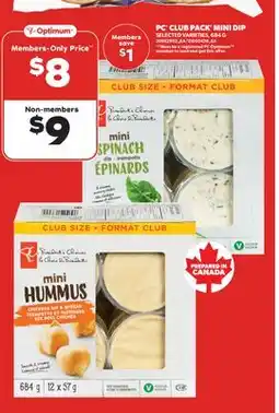 Real Canadian Superstore PC CLUB PACK MINI DIP offer