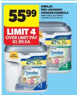 Real Canadian Superstore SIMILAC PRO-ADVANCE POWDER FORMULA STEP offer