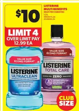 Real Canadian Superstore LISTERINE MULTI BENEFITS offer