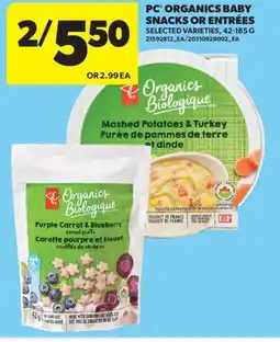 Real Canadian Superstore PC ORGANICS BABY SNACKS OR ENTRÉES offer