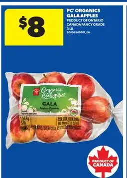 Real Canadian Superstore PC ORGANICS GALA APPLES, 3 LB offer