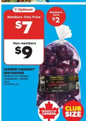 Real Canadian Superstore FARMER'S MARKET RED ONIONS, 10 LB offer