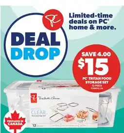 Real Canadian Superstore PC TRITAN FOOD STORAGE SET, 12 - PIECE offer