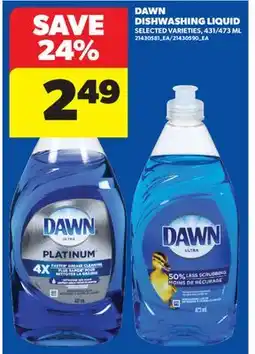 Real Canadian Superstore DAWN DISHWASHING LIQUID, 431/473 ML offer