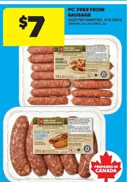 Real Canadian Superstore PC FREE FROM SAUSAGE, 375/500 G offer