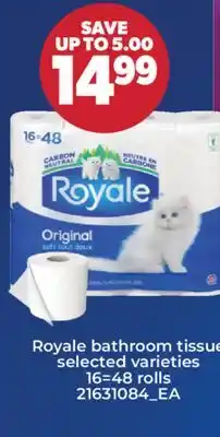 Real Canadian Superstore ROYALE BATHROOM TISSUE, 16 = 48 ROLLS offer