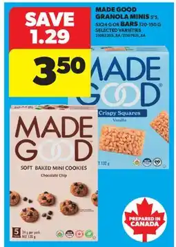 Real Canadian Superstore MADE GOOD GRANOLA MINIS 5'S, 5X24 G OR BARS offer