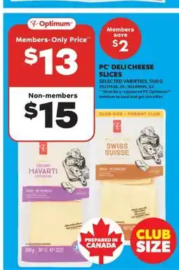 Real Canadian Superstore PC DELI CHEESE SLICES offer