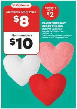 Real Canadian Superstore VALENTINES DAY HEART PILLOW offer