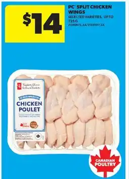 Real Canadian Superstore PC SPLIT CHICKEN WINGS, UP TO offer