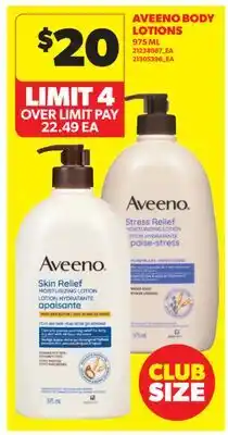 Real Canadian Superstore AVEENO BODY LOTIONS offer