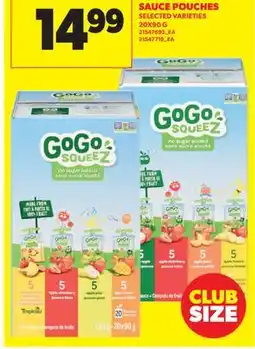 Real Canadian Superstore GOGO SQUEEZ FRUIT SAUCE POUCHES offer