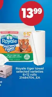Real Canadian Superstore ROYALE TIGER TOWEL, 6=12 ROLLS offer