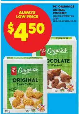 Real Canadian Superstore PC ORGANICS ANIMAL COOKIES offer