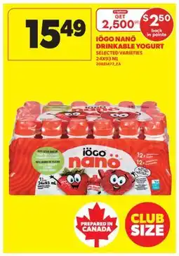Real Canadian Superstore IÖGO NANÖ DRINKABLE YOGURT offer