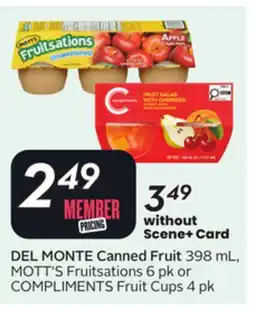 Sobeys DEL MONTE Canned Fruit offer