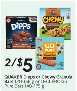 Sobeys QUAKER Dipps or Chewy Granola Bars offer