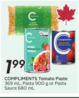 Sobeys COMPLIMENTS Tomato Paste offer