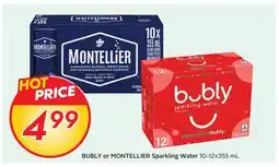 Sobeys BUBLY or MONTELLIER Sparkling Water offer