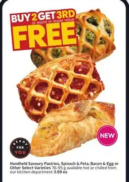Sobeys Handheld Savoury Pastries, Spinach & Feta, Bacon & Egg or Other Select Varieties offer