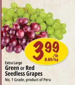 Farm Boy Extra Large Green or Red Seedless Grapes offer