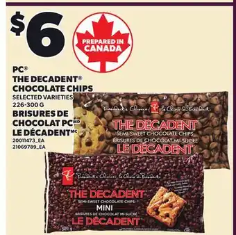 Independent Grocer PC THE DECADENT CHOCOLATE CHIPS offer