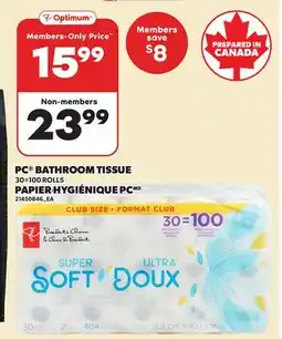 Independent Grocer PC BATHROOM TISSUE 30=100 ROLLS offer